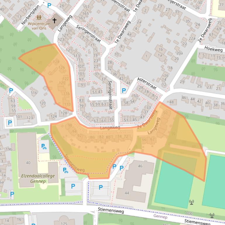 Kaart van postcodegebied 6591XZ.
