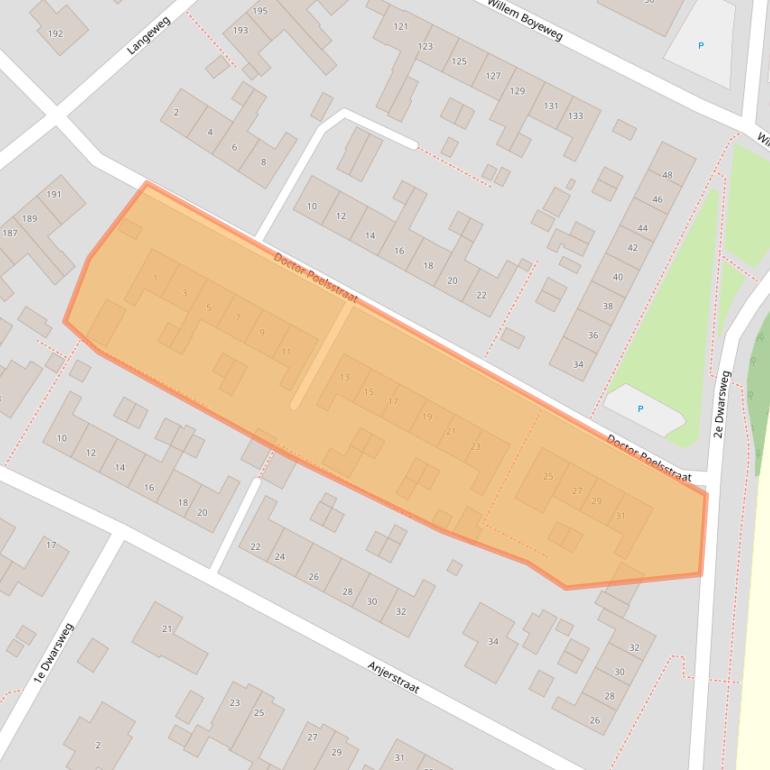Kaart van postcodegebied 6591ZA.