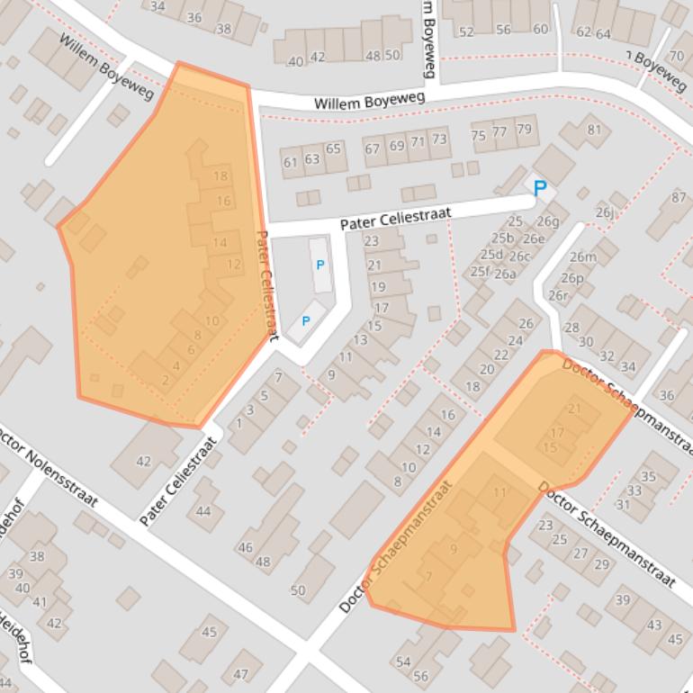 Kaart van postcodegebied 6591ZD.