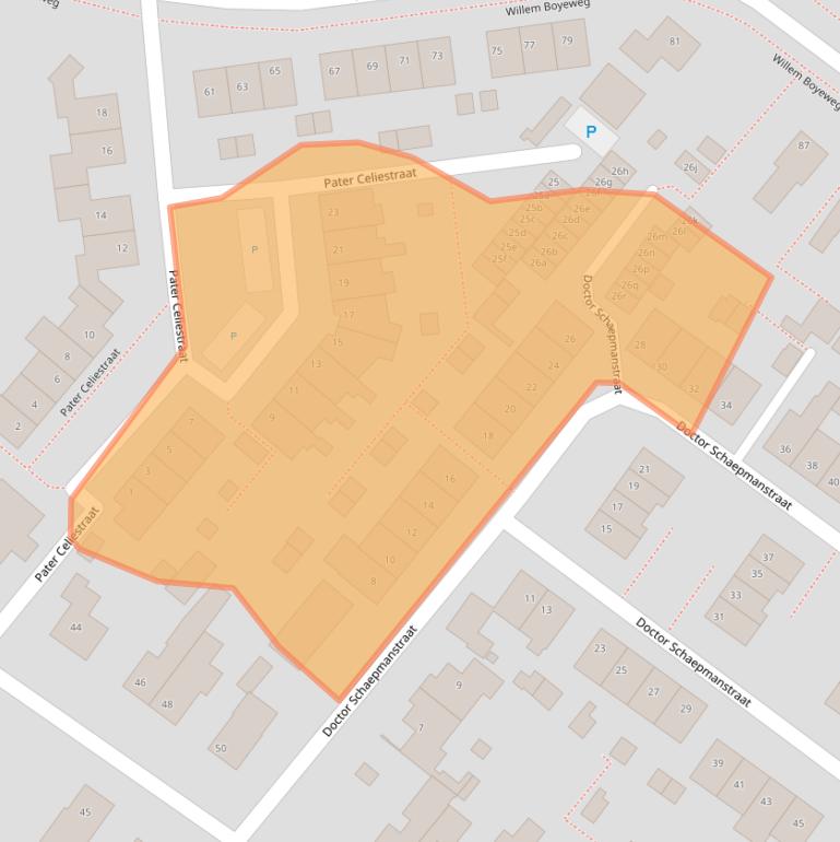 Kaart van postcodegebied 6591ZG.