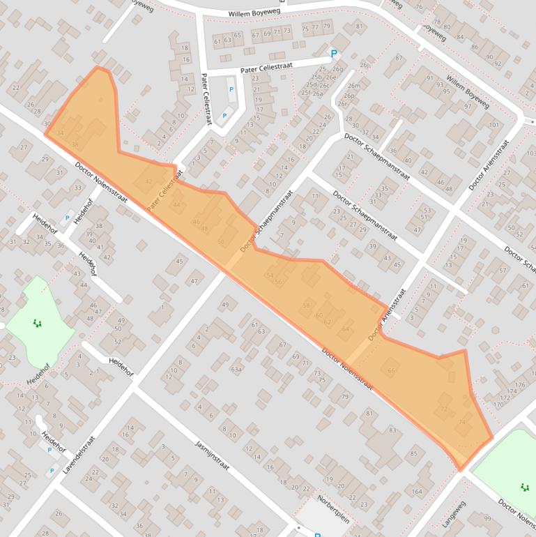 Kaart van postcodegebied 6591ZM.