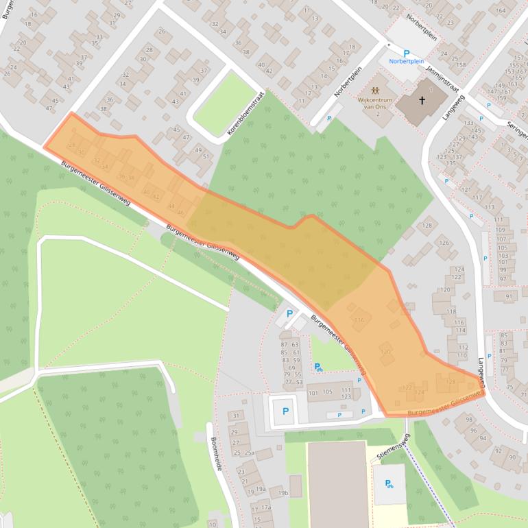 Kaart van postcodegebied 6591ZR.