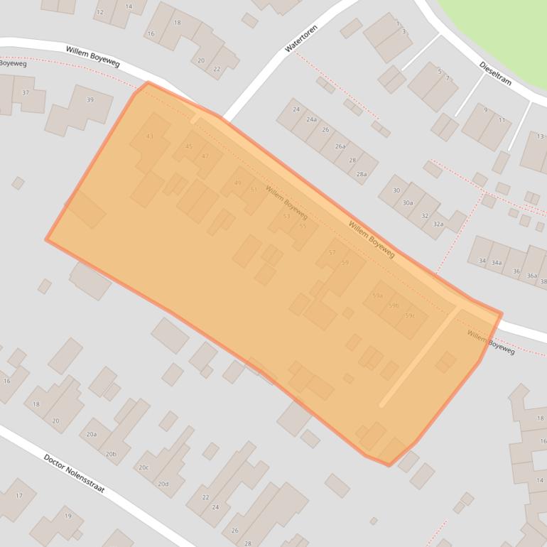 Kaart van postcodegebied 6591ZV.