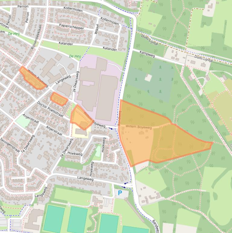 Kaart van postcodegebied 6591ZX.