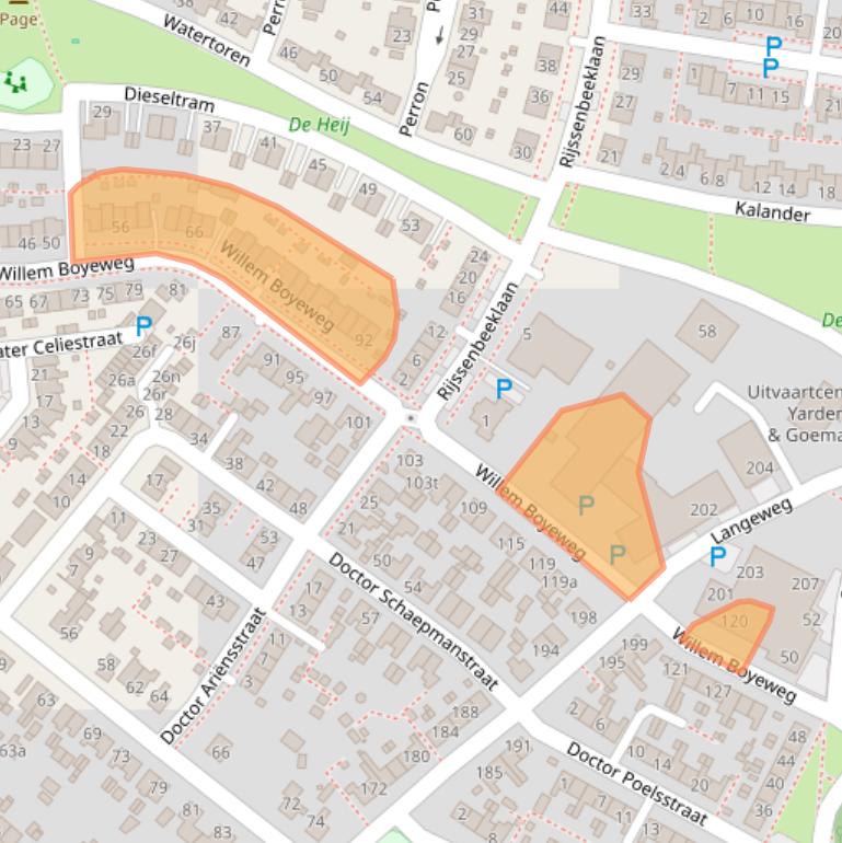 Kaart van postcodegebied 6591ZZ.