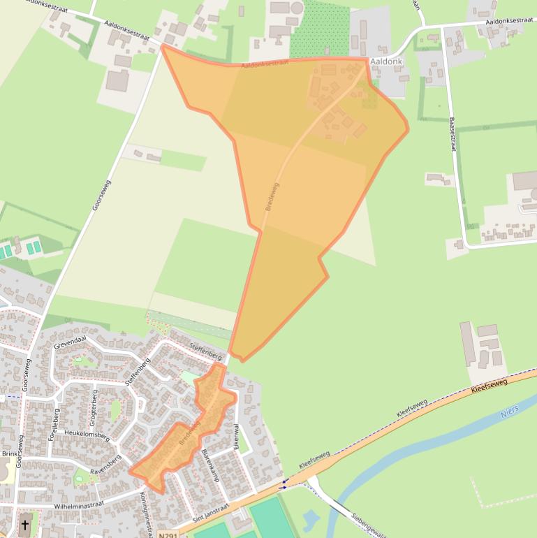 Kaart van postcodegebied 6595AT.