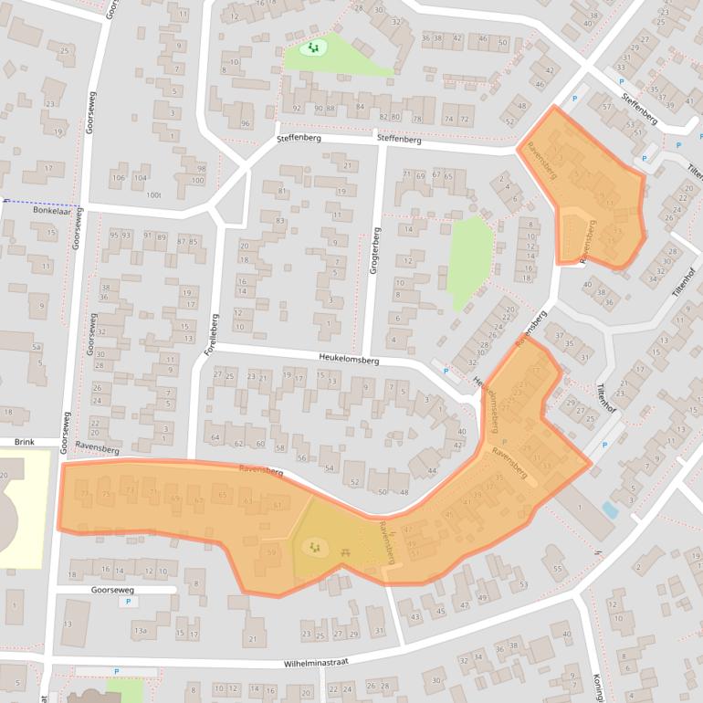 Kaart van postcodegebied 6595BD.