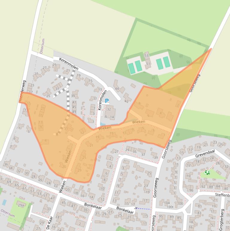 Kaart van postcodegebied 6595CG.