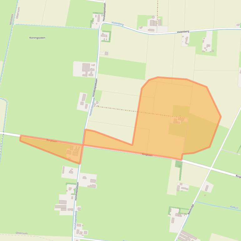 Kaart van postcodegebied 6595MD.