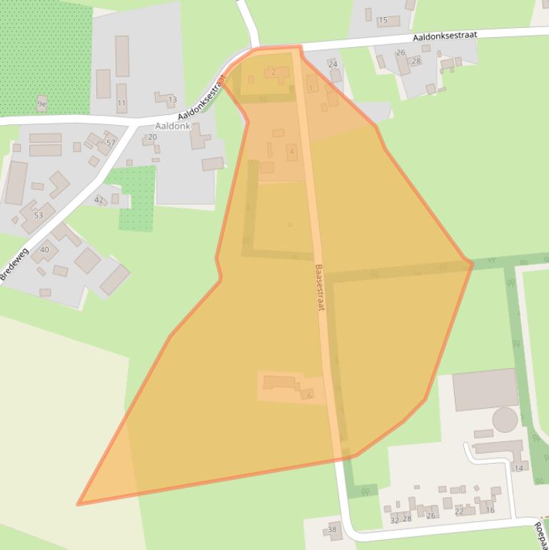 Kaart van postcodegebied 6595NJ.