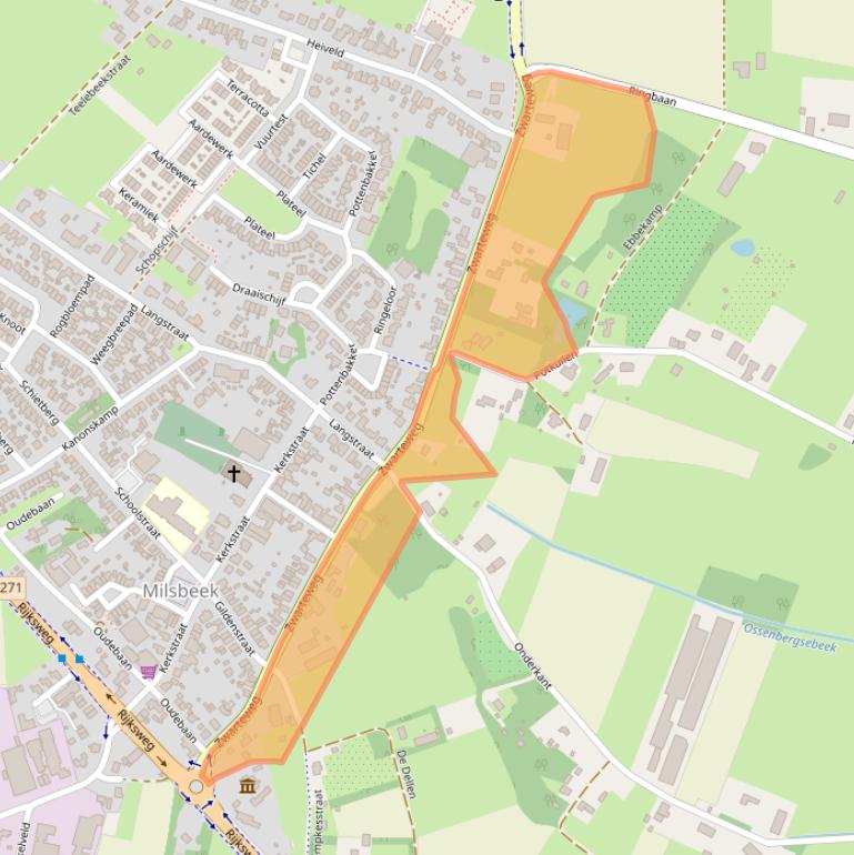 Kaart van postcodegebied 6596AG.