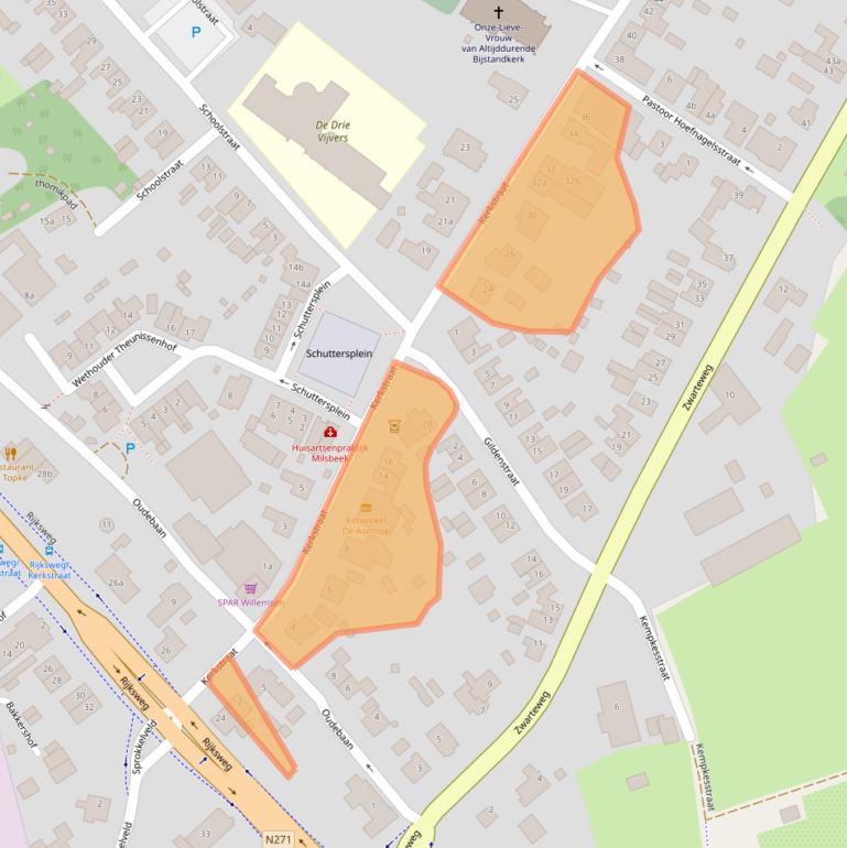 Kaart van postcodegebied 6596AL.