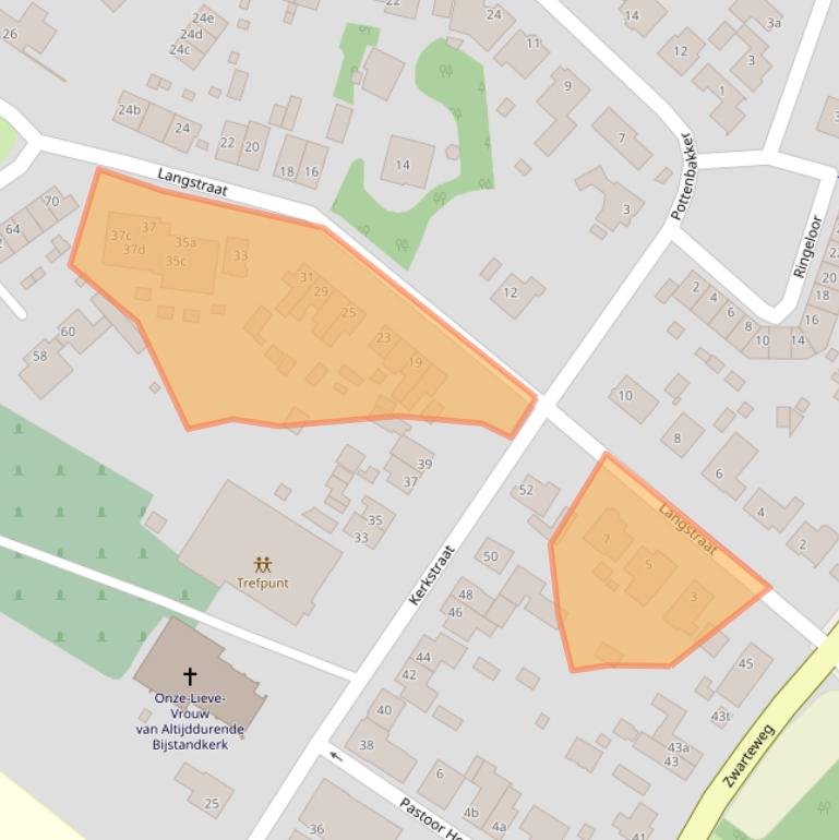 Kaart van postcodegebied 6596BK.