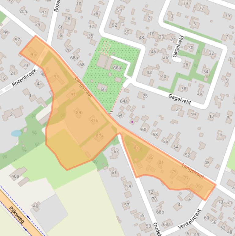 Kaart van postcodegebied 6596BM.