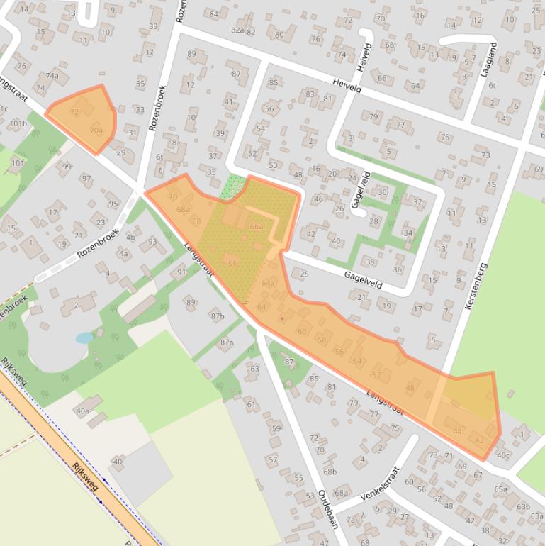 Kaart van postcodegebied 6596BR.