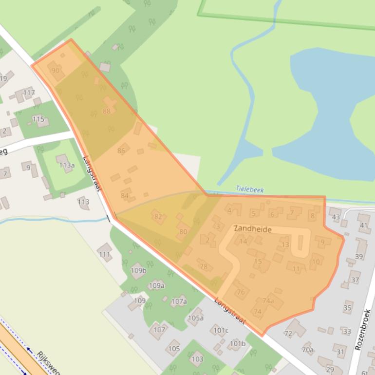 Kaart van postcodegebied 6596BS.