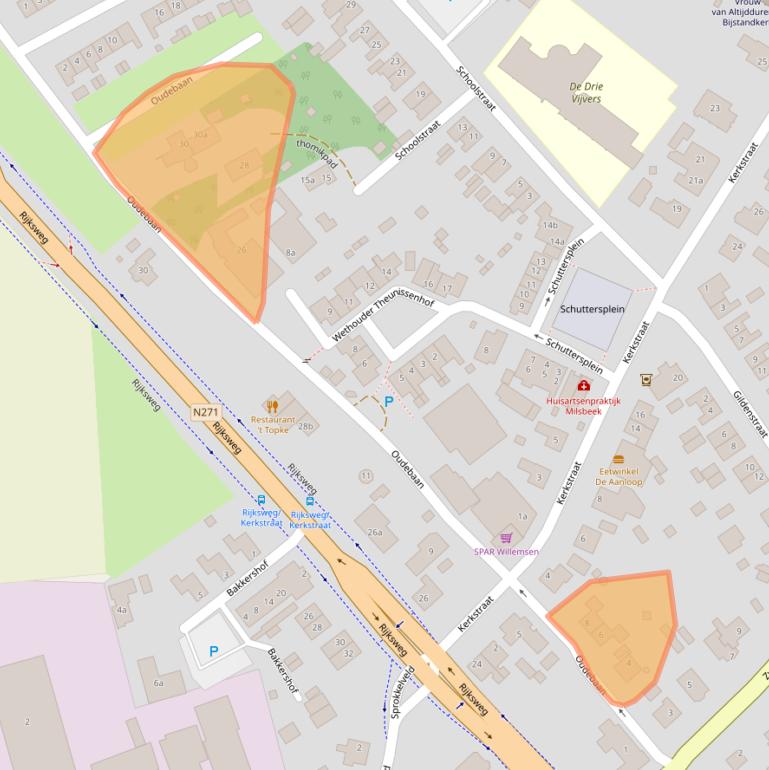 Kaart van postcodegebied 6596DE.