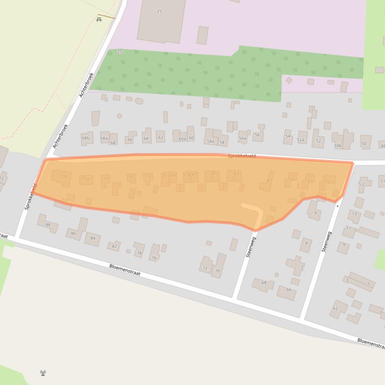 Kaart van postcodegebied 6596DK.