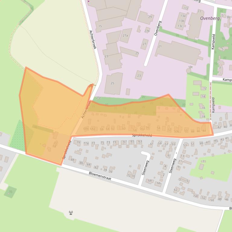 Kaart van postcodegebied 6596DM.