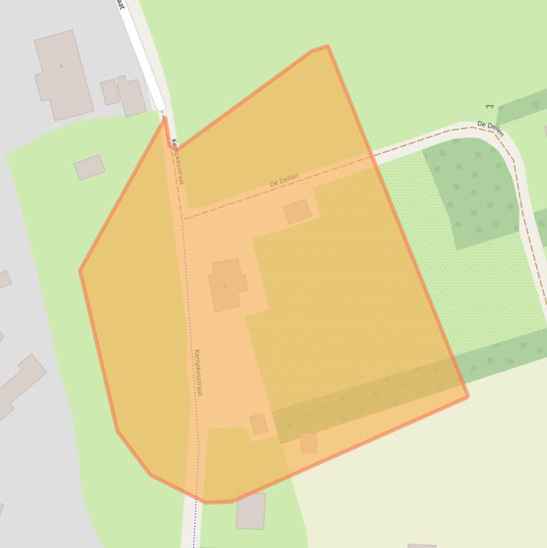 Kaart van postcodegebied 6596DZ.