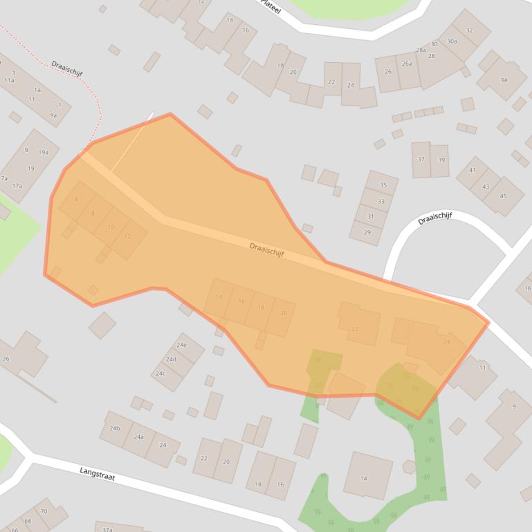 Kaart van postcodegebied 6596GH.