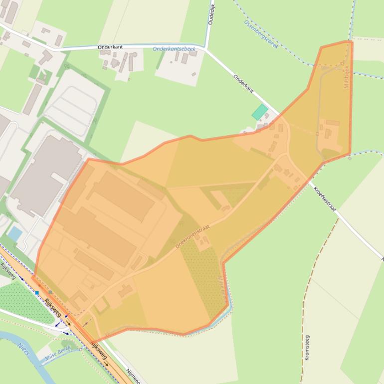 Kaart van postcodegebied 6596MA.