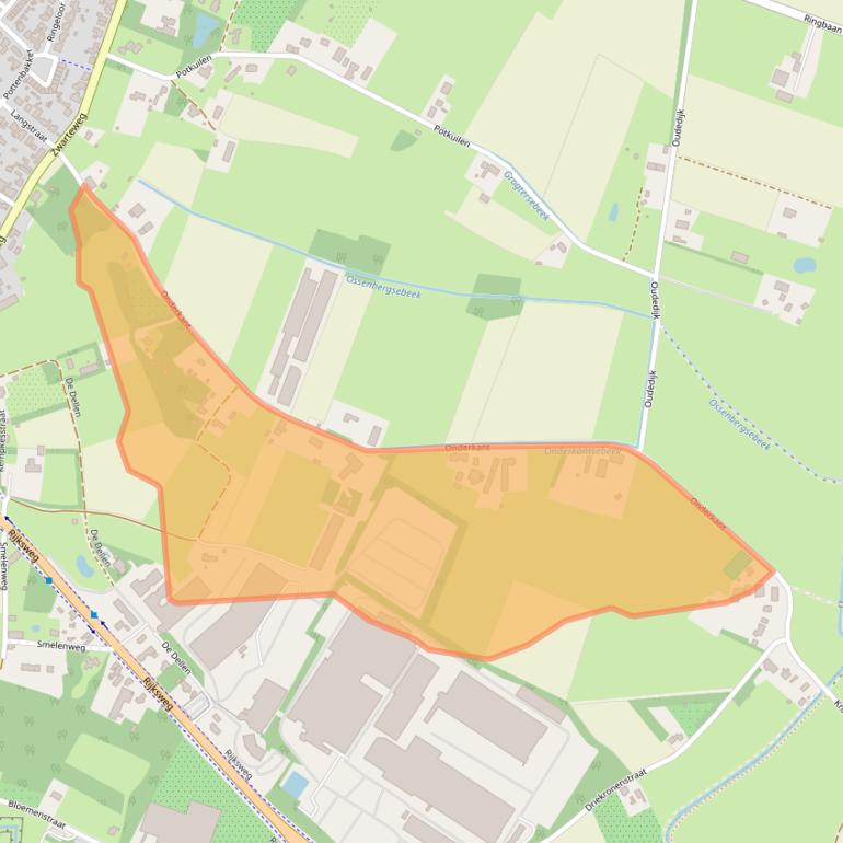 Kaart van postcodegebied 6596MB.