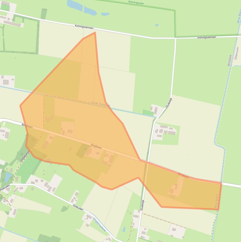 Kaart van postcodegebied 6596MH.