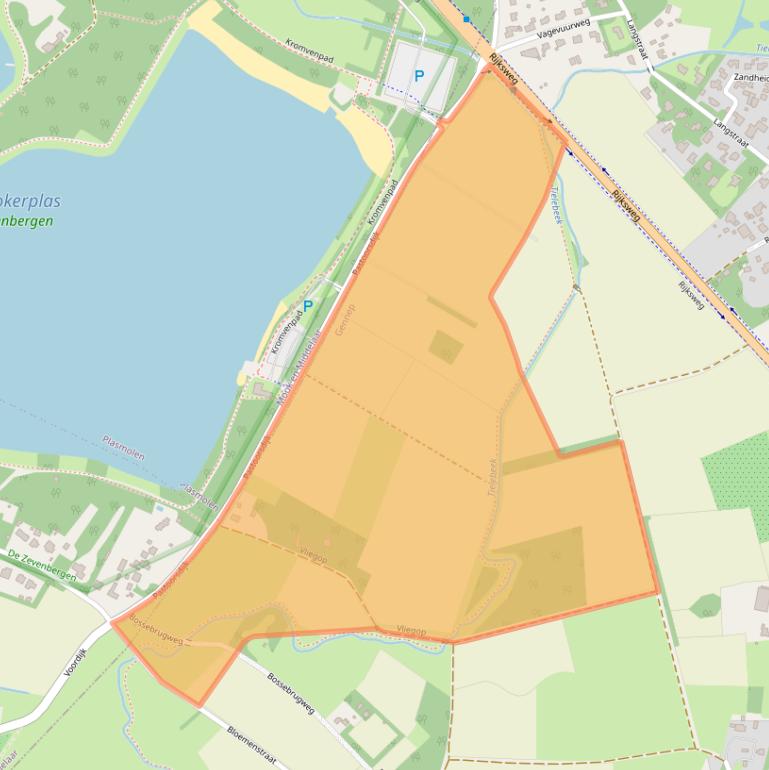 Kaart van postcodegebied 6596MN.