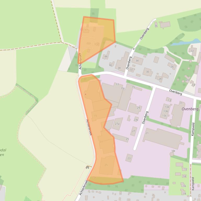 Kaart van postcodegebied 6596MP.