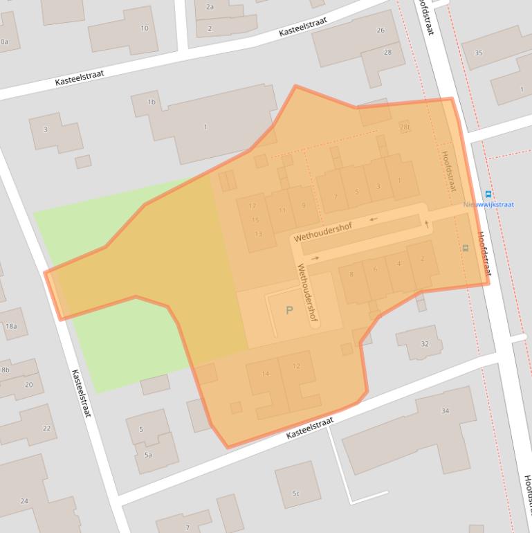 Kaart van postcodegebied 6598AH.