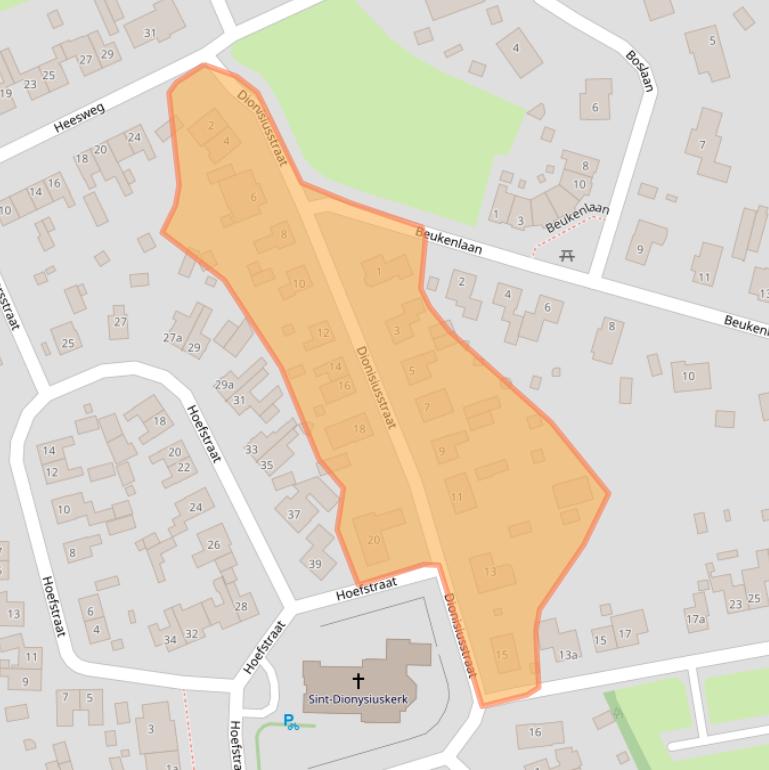 Kaart van postcodegebied 6598AP.