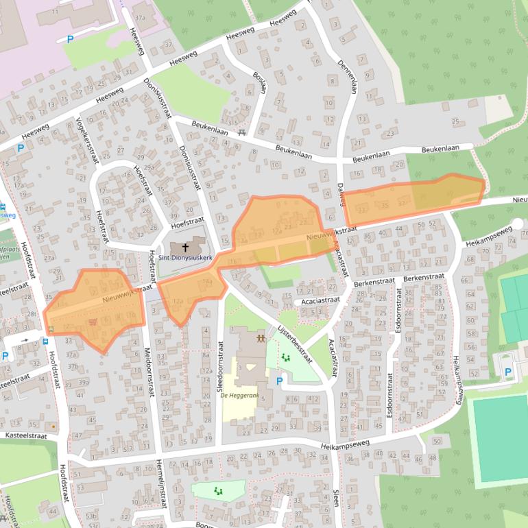 Kaart van postcodegebied 6598AT.