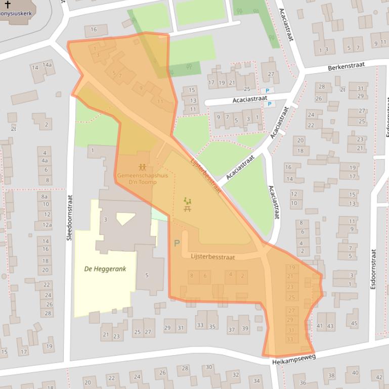 Kaart van postcodegebied 6598AW.