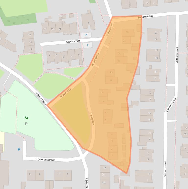 Kaart van postcodegebied 6598BC.