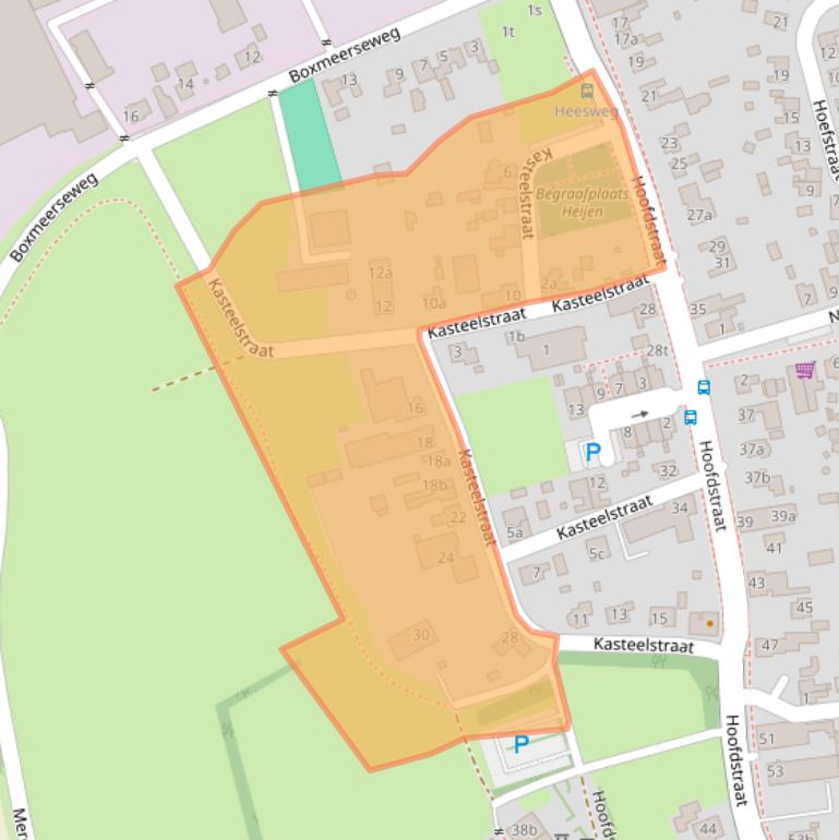 Kaart van postcodegebied 6598BJ.