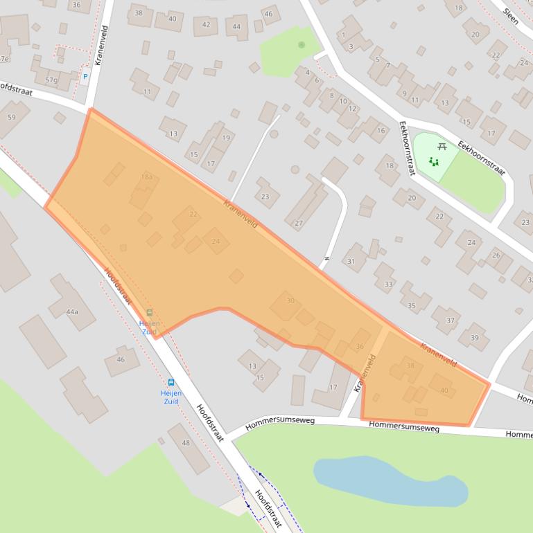 Kaart van postcodegebied 6598CJ.