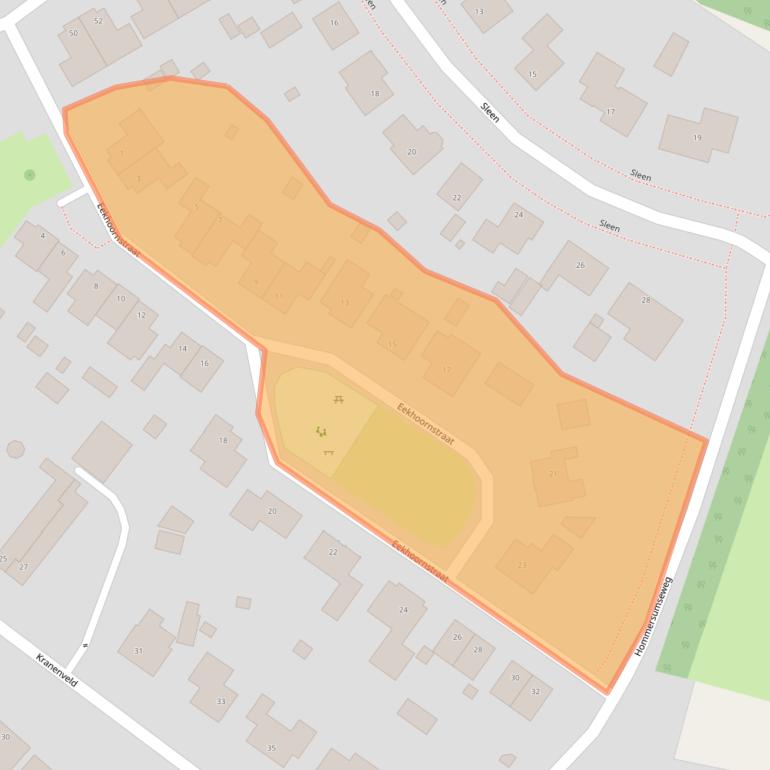 Kaart van postcodegebied 6598CL.