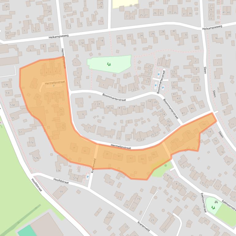 Kaart van postcodegebied 6598CN.