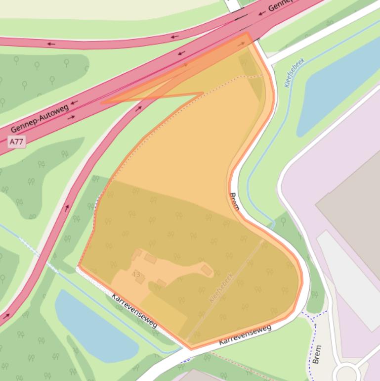 Kaart van postcodegebied 6598MK.