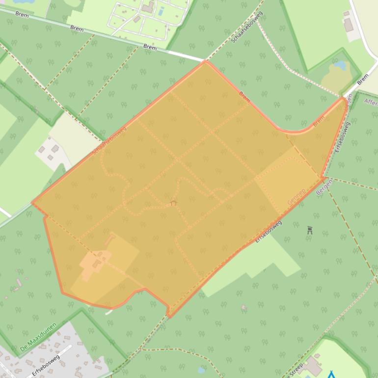 Kaart van postcodegebied 6598MP.