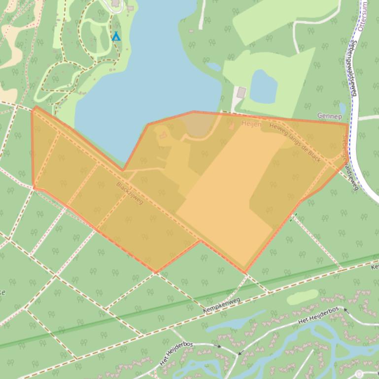 Kaart van postcodegebied 6598MT.