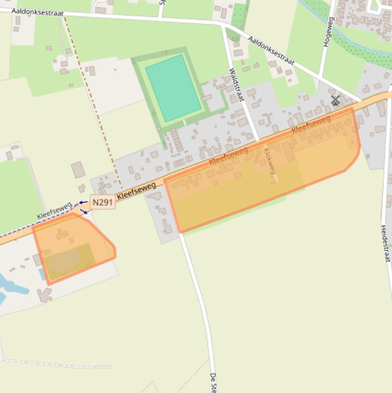 Kaart van postcodegebied 6599AC.