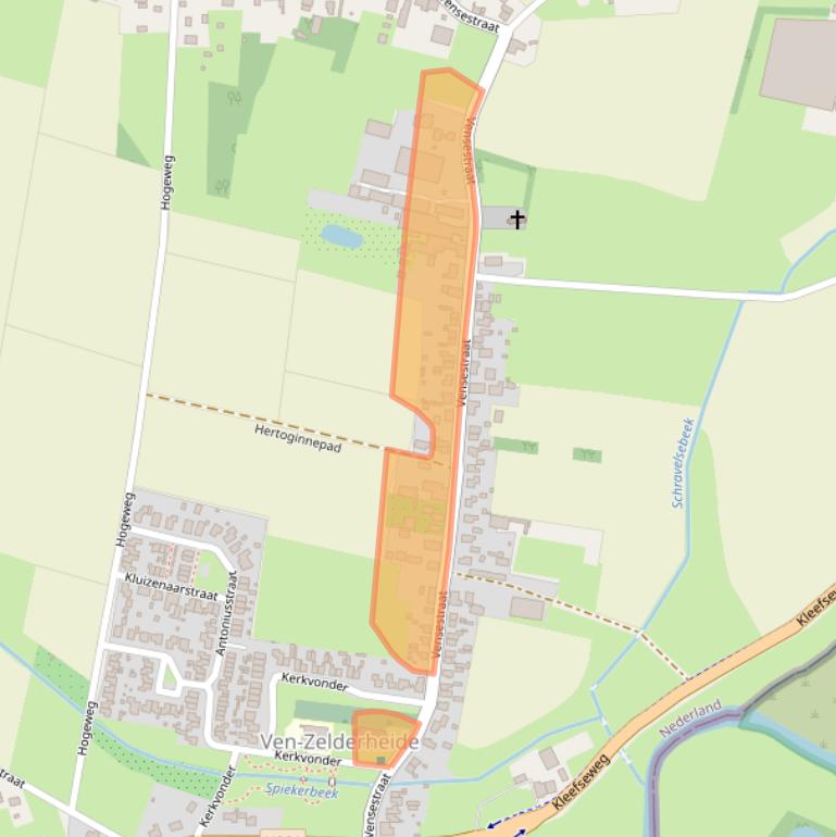 Kaart van postcodegebied 6599AN.