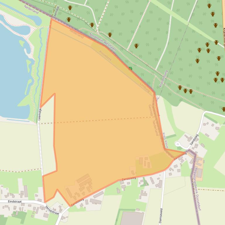 Kaart van postcodegebied 6599AT.