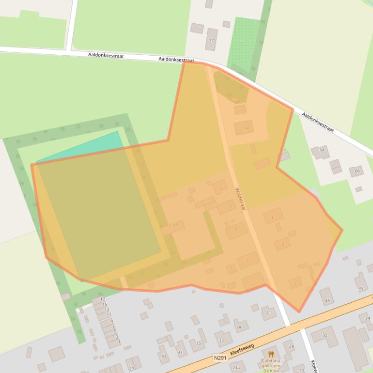 Kaart van postcodegebied 6599AX.