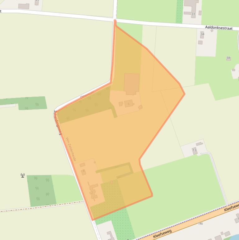 Kaart van postcodegebied 6599CC.