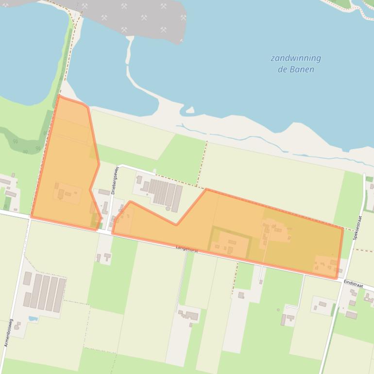 Kaart van postcodegebied 6599CJ.