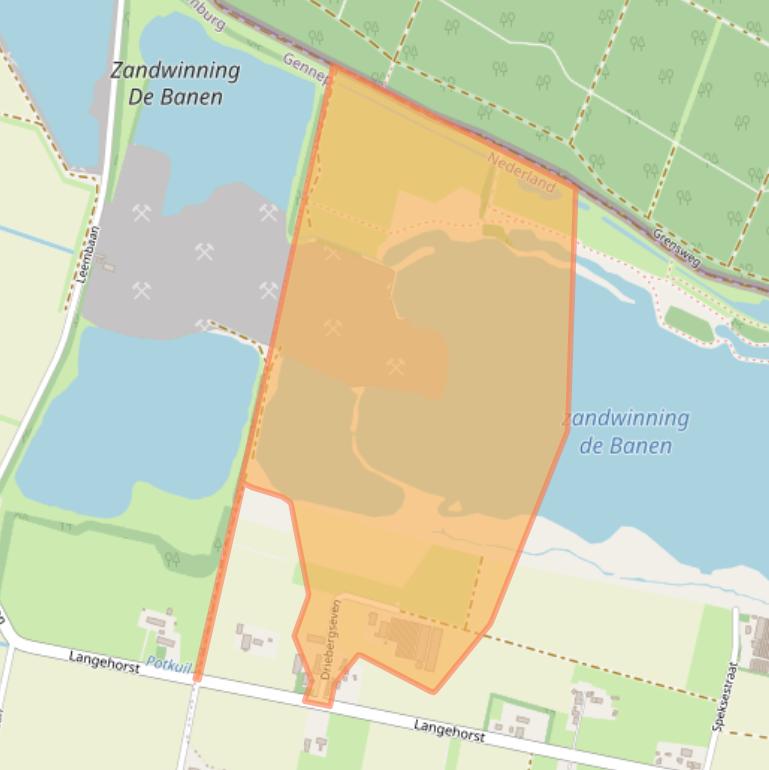 Kaart van postcodegebied 6599CM.