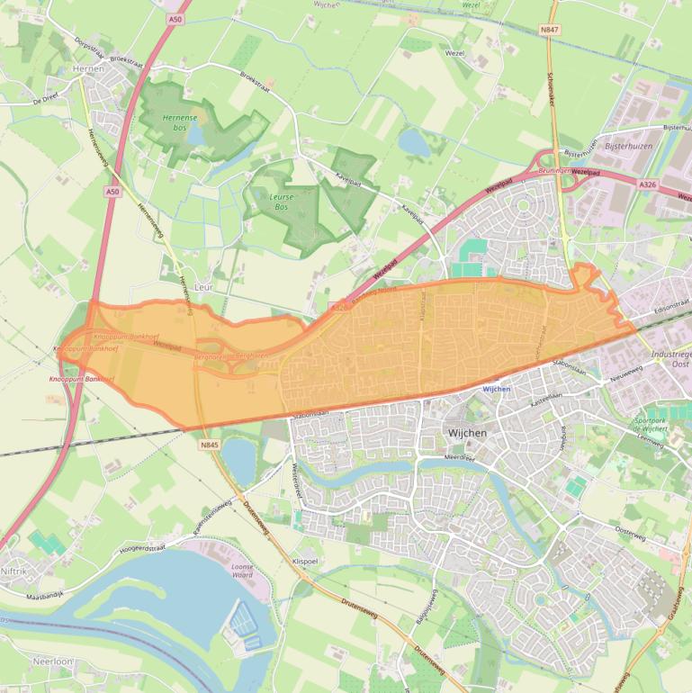 Kaart van postcodegebied 6601.